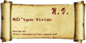 Mátyus Vivien névjegykártya