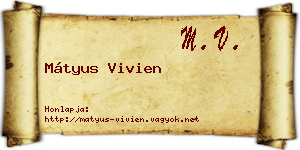 Mátyus Vivien névjegykártya